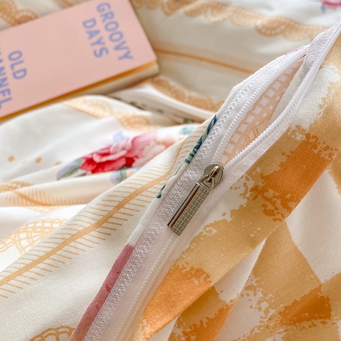 91家纺网 家纺一手货源 找家纺 2021新印花全棉纯棉四件套学生宿舍三件套 花香