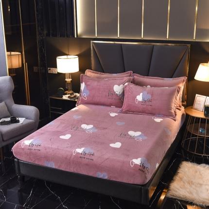 91家纺网 家纺一手货源 找家纺 （总）锦罗绣 2021新款牛奶绒印花单品床笠