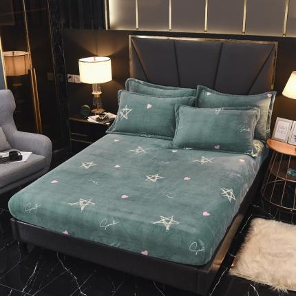 91家纺网 家纺一手货源 找家纺 （总）锦罗绣 2021新款牛奶绒印花单品床笠