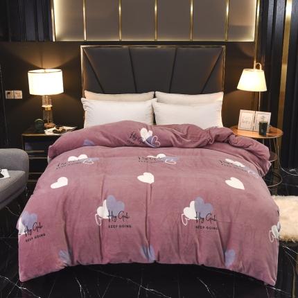 91家纺网 家纺一手货源 找家纺 （总）锦罗绣 2021新款牛奶绒印花单品被套