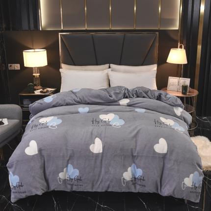 91家纺网 家纺一手货源 找家纺 （总）锦罗绣 2021新款牛奶绒印花单品被套