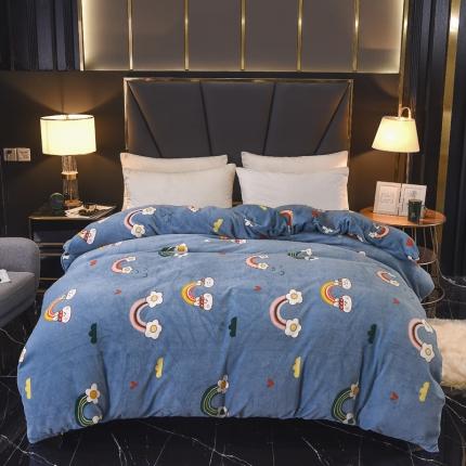 91家纺网 家纺一手货源 找家纺 （总）锦罗绣 2021新款牛奶绒印花单品被套