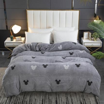 91家纺网 家纺一手货源 找家纺 （总）锦罗绣 2021新款牛奶绒印花单品被套