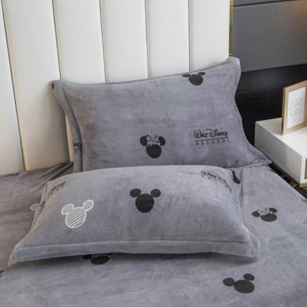 91家纺网 家纺一手货源 找家纺 （总）锦罗绣 2021新款牛奶绒印花单品枕套一对