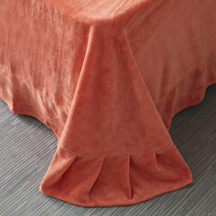 91家纺网 家纺一手货源 找家纺 锦罗绣 2021新款牛奶绒绣花四件套 枫叶红