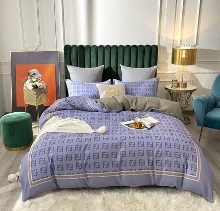 91家纺网 家纺一手货源 找家纺 （总）爱一个家 2023新款贡棉数码印花大版花四件套