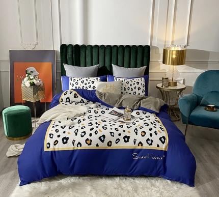 91家纺网 家纺一手货源 找家纺 （总）爱一个家 2023新款贡棉数码印花大版花四件套