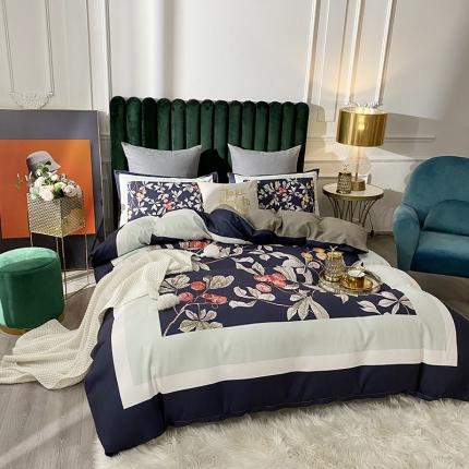 91家纺网 家纺一手货源 找家纺 （总）爱一个家 2023新款贡棉数码印花大版花四件套