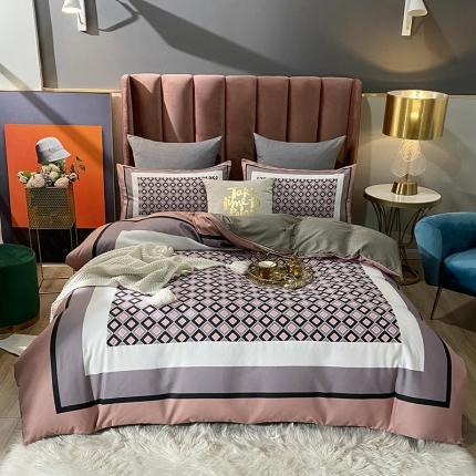 91家纺网 家纺一手货源 找家纺 （总）爱一个家 2023新款贡棉数码印花大版花四件套