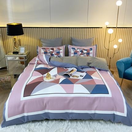 91家纺网 家纺一手货源 找家纺 （总）爱一个家 2023新款贡棉数码印花大版花四件套