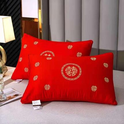 91家纺网 家纺一手货源 找家纺 （总）新丽佳家纺 2021新款全棉立体羽丝绒婚庆枕芯