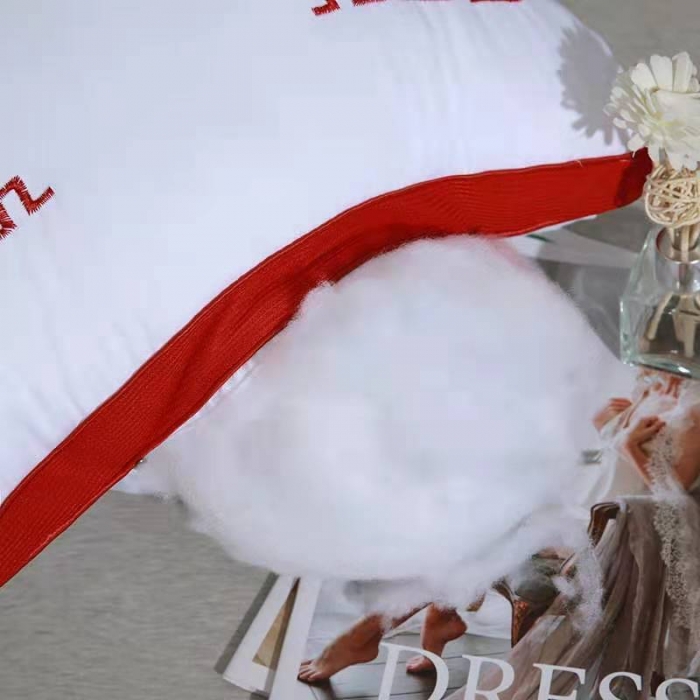 91家纺网 家纺一手货源 找家纺 新丽佳家纺 2021新款全棉立体羽丝绒婚庆枕芯 白色