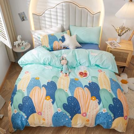 91家纺网 家纺一手货源 找家纺 一米阳光 2022新款13070全棉四件套 热带雨林