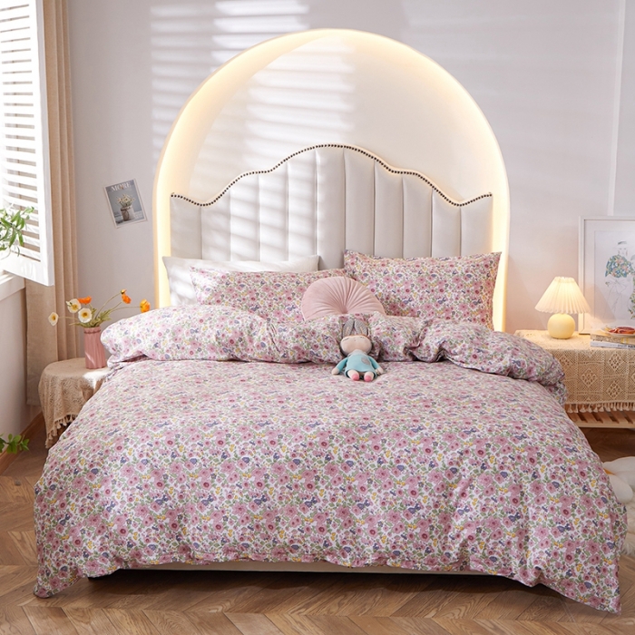 91家纺网 家纺一手货源 找家纺 一米阳光 2022新款13070全棉四件套 花期