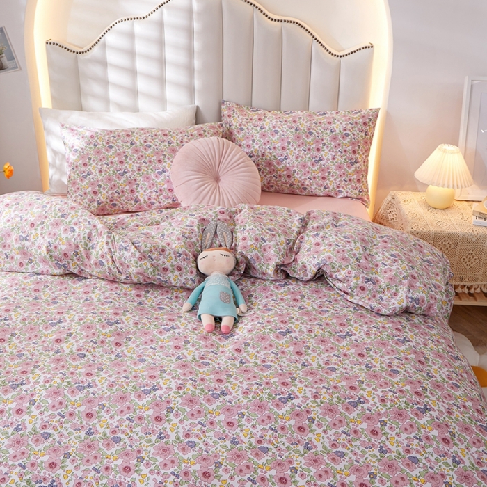 91家纺网 家纺一手货源 找家纺 一米阳光 2022新款13070全棉四件套 花期