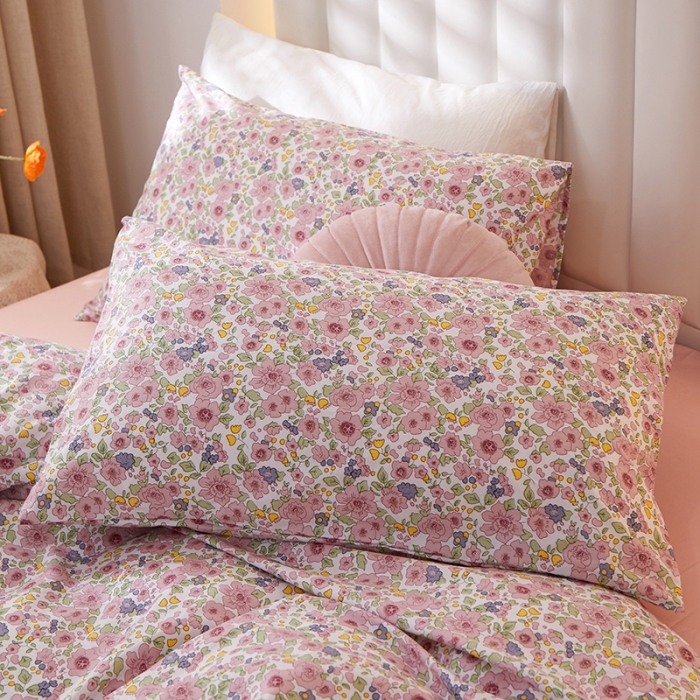 91家纺网 家纺一手货源 找家纺 一米阳光 2022新款13070全棉四件套 花期