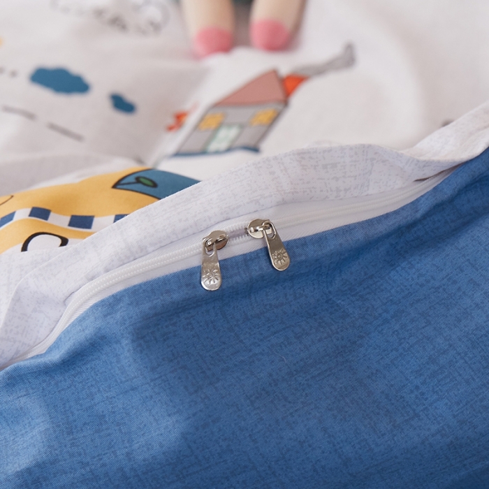 91家纺网 家纺一手货源 找家纺 一米阳光 2022新款13070全棉四件套 汽车家园