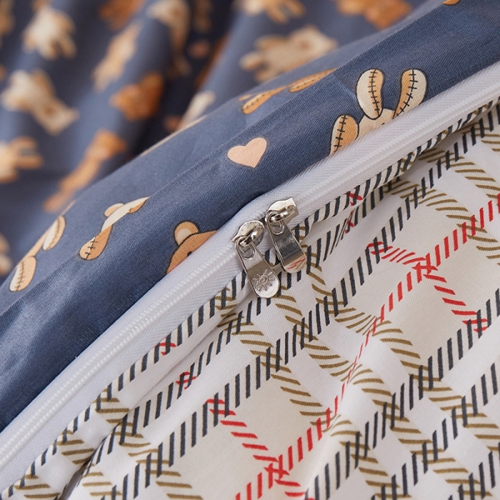 91家纺网 家纺一手货源 找家纺 一米阳光 2022新款13070全棉四件套 木木熊