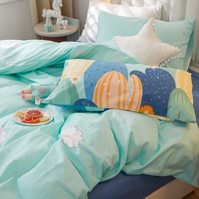 91家纺网 家纺一手货源 找家纺 一米阳光 2022新款13070全棉四件套 热带雨林