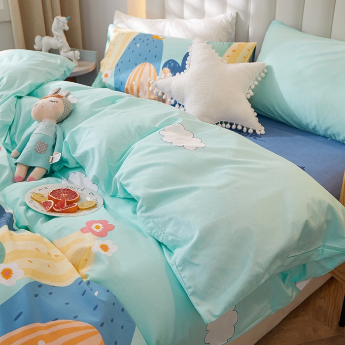 91家纺网 家纺一手货源 找家纺 一米阳光 2022新款13070全棉四件套 热带雨林