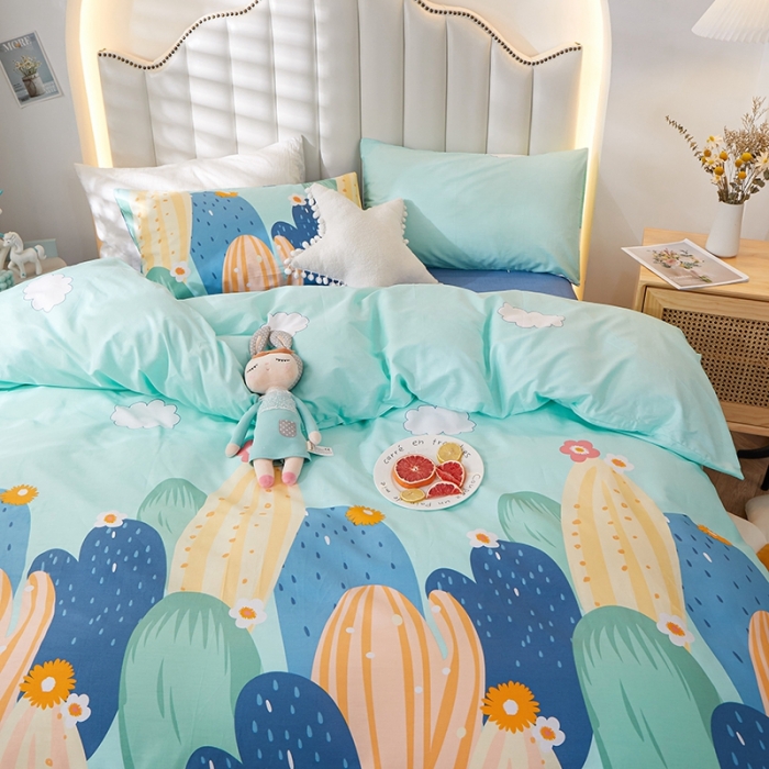 91家纺网 家纺一手货源 找家纺 一米阳光 2022新款13070全棉四件套 热带雨林