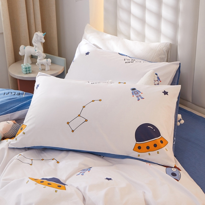 91家纺网 家纺一手货源 找家纺 一米阳光 2022新款13070全棉四件套 太空世界