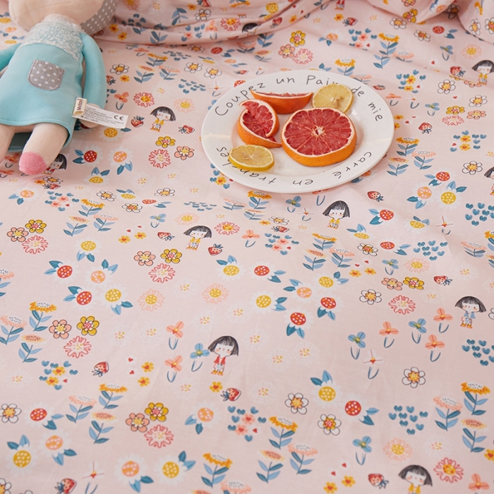 91家纺网 家纺一手货源 找家纺 一米阳光 2022新款13070全棉四件套 小甜甜