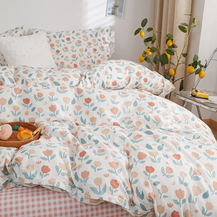 91家纺网 家纺一手货源 找家纺 一米阳光 2022新款13070全棉四件套 米娜