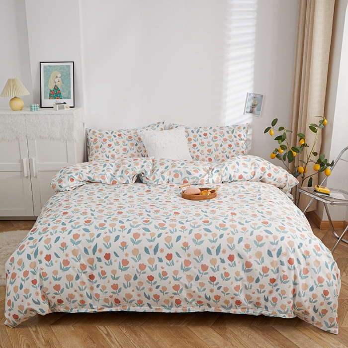 91家纺网 家纺一手货源 找家纺 一米阳光 2022新款13070全棉四件套 米娜