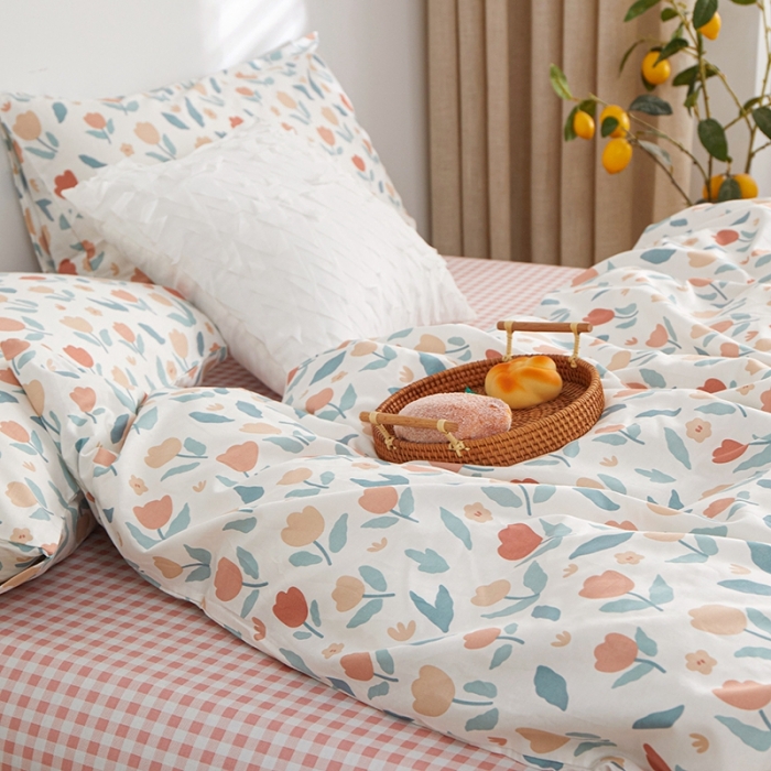 91家纺网 家纺一手货源 找家纺 一米阳光 2022新款13070全棉四件套 米娜