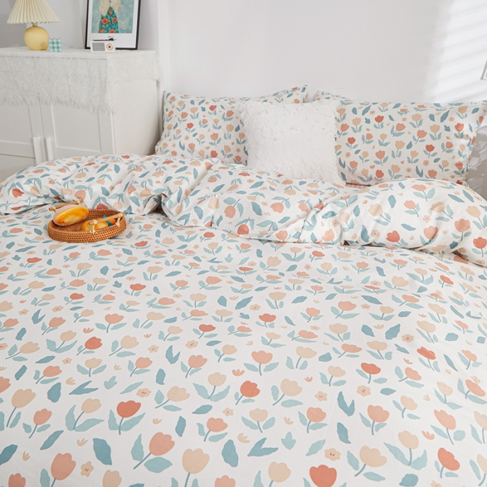 91家纺网 家纺一手货源 找家纺 一米阳光 2022新款13070全棉四件套 米娜