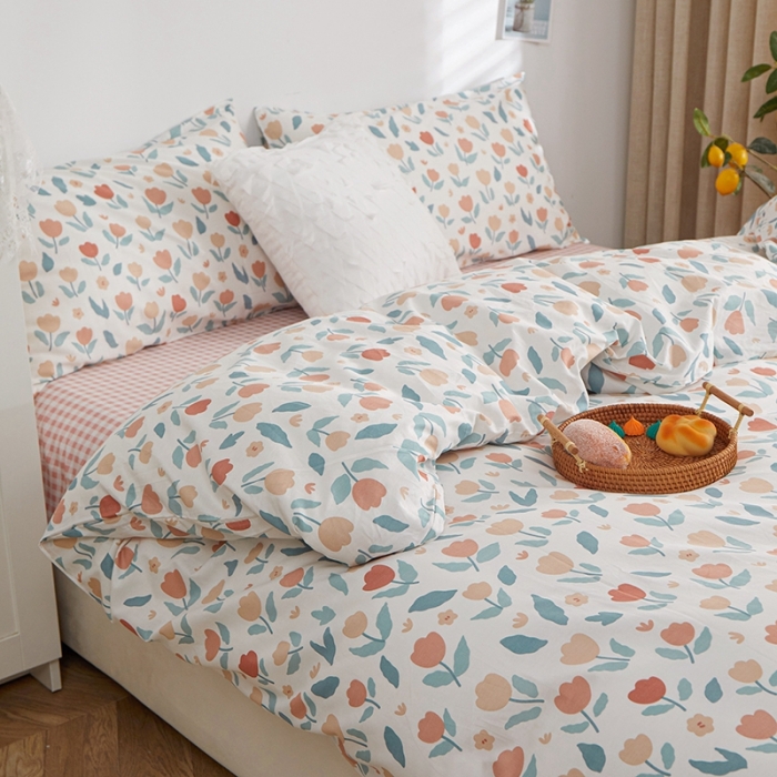 91家纺网 家纺一手货源 找家纺 一米阳光 2022新款13070全棉四件套 米娜