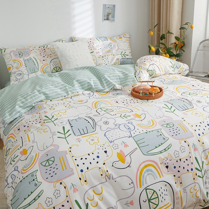 91家纺网 家纺一手货源 找家纺 一米阳光 2022新款13070全棉四件套 童梦园