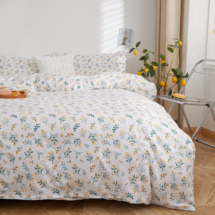 91家纺网 家纺一手货源 找家纺 一米阳光 2022新款13070全棉四件套 温情