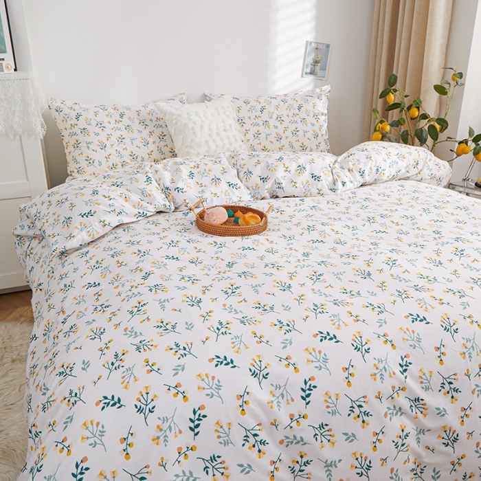 91家纺网 家纺一手货源 找家纺 一米阳光 2022新款13070全棉四件套 温情