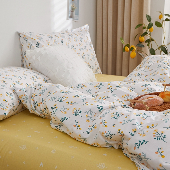 91家纺网 家纺一手货源 找家纺 一米阳光 2022新款13070全棉四件套 温情