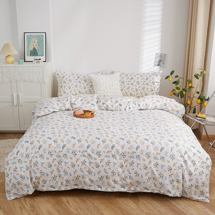 91家纺网 家纺一手货源 找家纺 一米阳光 2022新款13070全棉四件套 温情