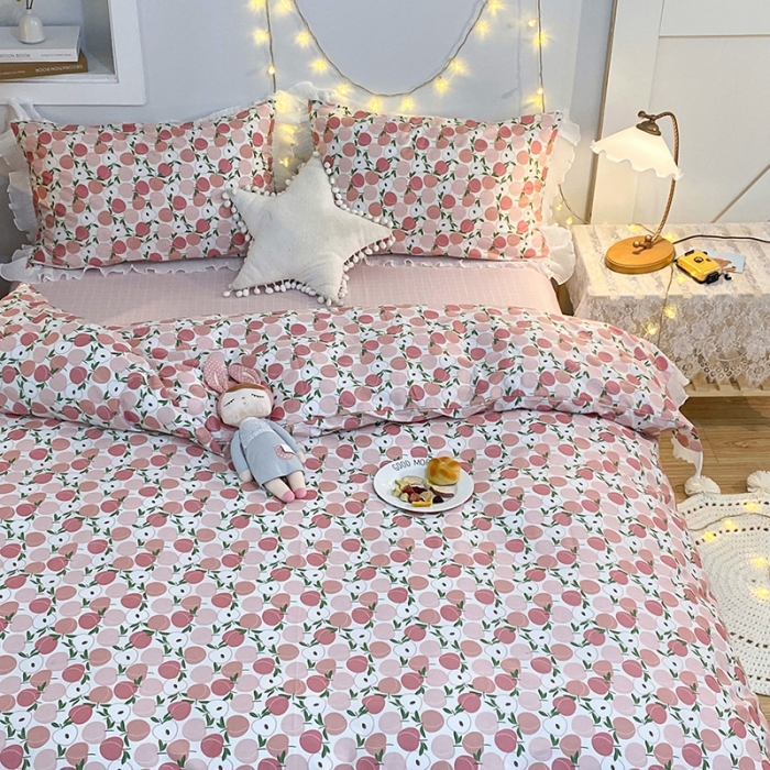 91家纺网 家纺一手货源 找家纺 （总）一米阳光 2021新款花边纯棉款四件套