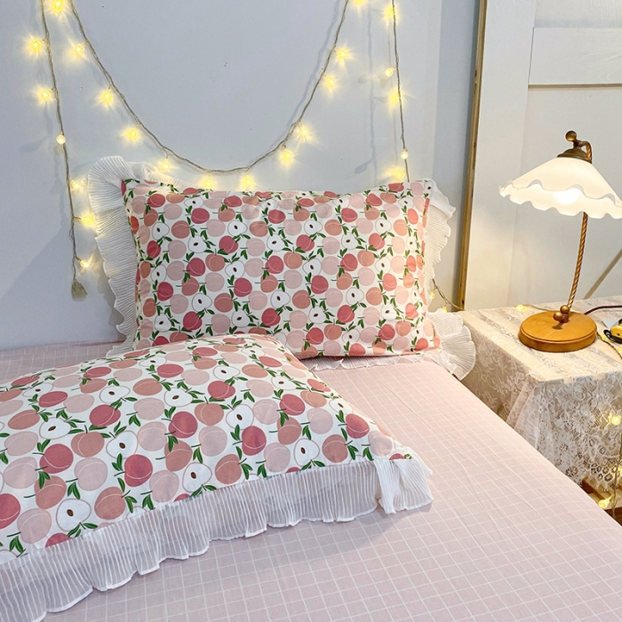 91家纺网 家纺一手货源 找家纺 （总）一米阳光 2021新款花边纯棉款四件套