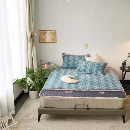 91家纺网 家纺一手货源 找家纺 （总）美优兰  2021新品加厚牛奶绒床垫床护垫床盖三件套