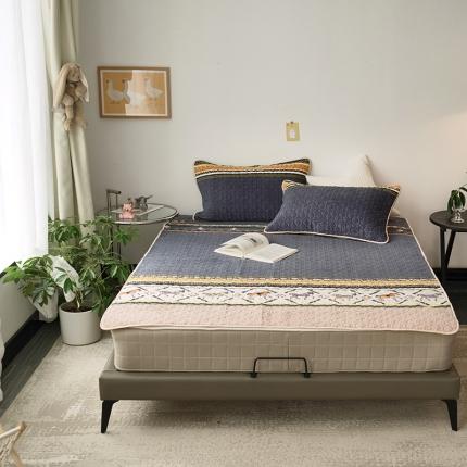 91家纺网 家纺一手货源 找家纺 （总）美优兰  2021新品加厚牛奶绒床垫床护垫床盖三件套