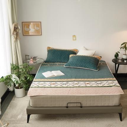 91家纺网 家纺一手货源 找家纺 （总）美优兰  2021新品加厚牛奶绒床垫床护垫床盖三件套