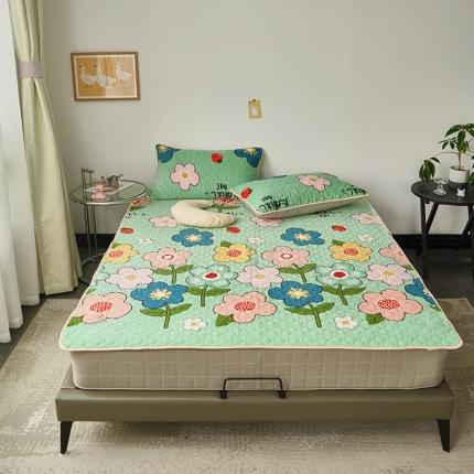 91家纺网 家纺一手货源 找家纺 （总）美优兰  2021新品加厚牛奶绒床垫床护垫床盖三件套