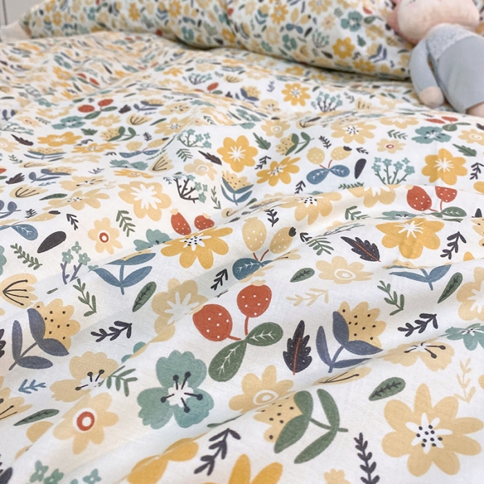 91家纺网 家纺一手货源 找家纺 一米阳光 2021新款花边纯棉款四件套 静谊