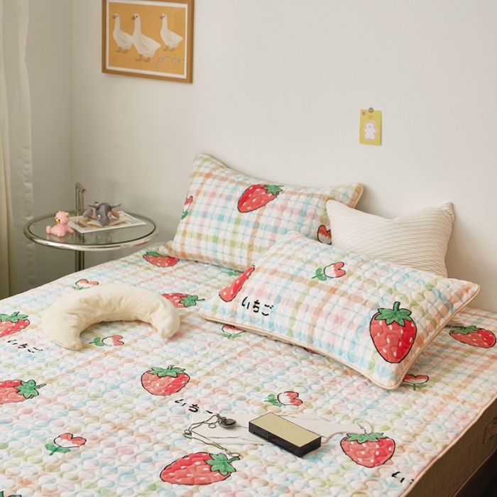 91家纺网 家纺一手货源 找家纺 （总）美优兰  2021新品加厚牛奶绒床垫床护垫床盖三件套