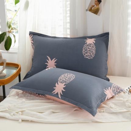 91家纺网 家纺一手货源 找家纺 铭成全棉12868小清新系列单枕套48*74cm菠萝派