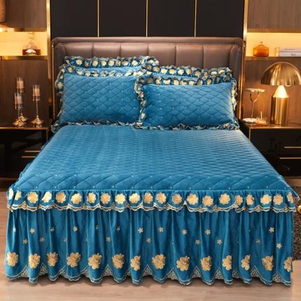 91家纺网 家纺一手货源 找家纺 （总）恒爱 2021秋冬新款清新雅致系列床裙套件