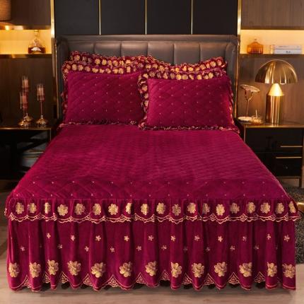 91家纺网 家纺一手货源 找家纺 （总）恒爱 2021秋冬新款清新雅致系列床裙套件