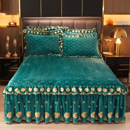 91家纺网 家纺一手货源 找家纺 （总）恒爱 2021秋冬新款清新雅致系列床裙套件