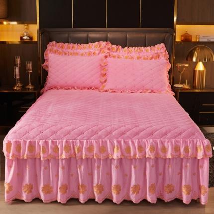 91家纺网 家纺一手货源 找家纺 （总）恒爱 2021秋冬新款清新雅致系列床裙套件